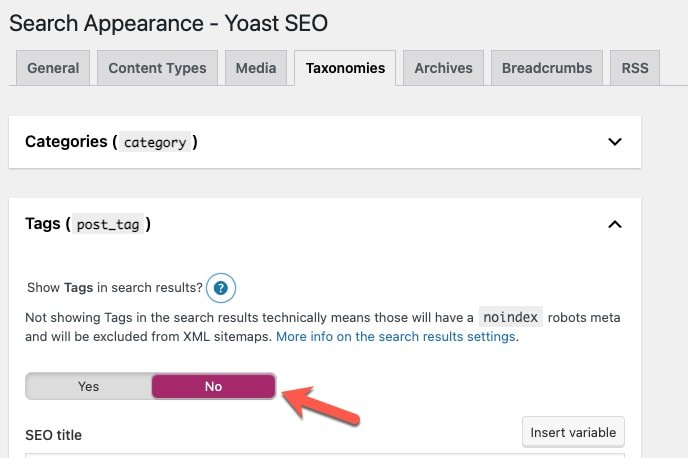 wordpress no index tag - Canonical URLs - What are they? How to add using WordPress Yoast SEO