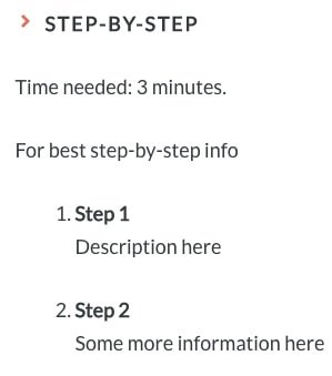 An example step-by-step guide built using the Yoast how-to block