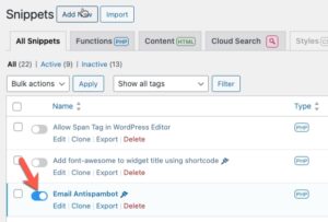 code snippets wordpress plugin has a simple intuitive interface