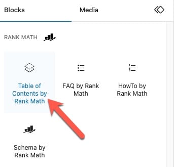 rankmath insert table of content block - How to create a Table Of Contents (TOC) in WordPress with/without plugin